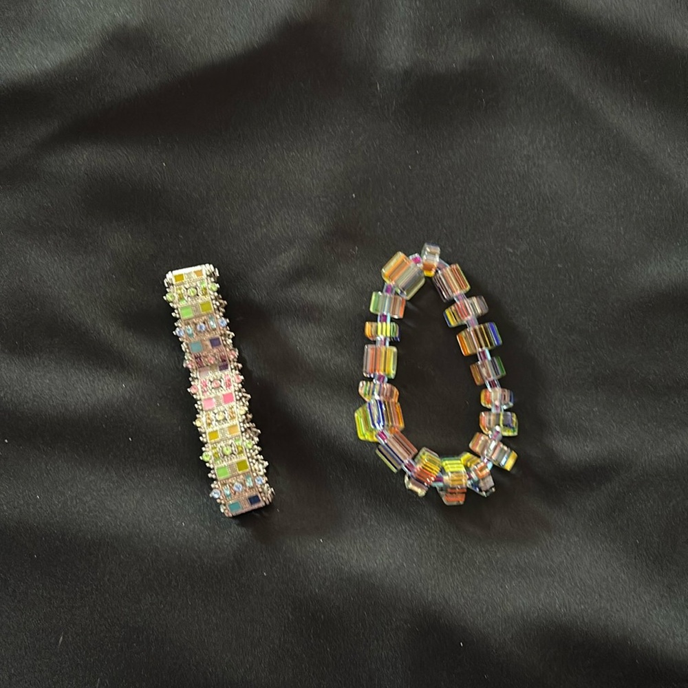 2 multi colored bracelets